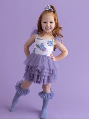 Bonny Tulle Smocked Bodysuit Dress